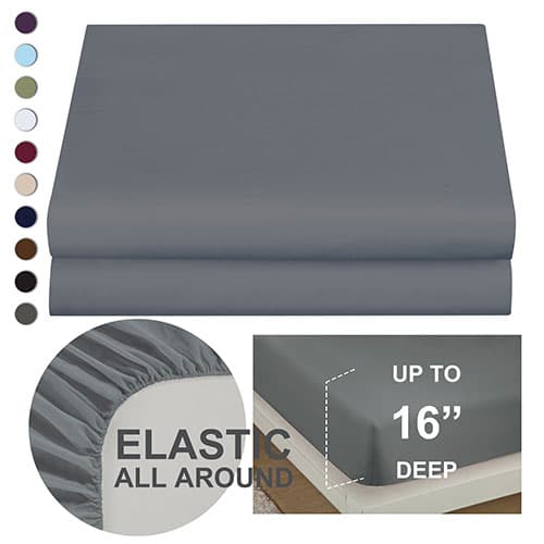 Swift Home Ultra-Soft Single Fitted Sheet w/ Deep Pockets