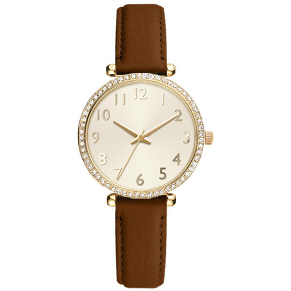 Womens Gold-Tone Champagne Sunray Dial Watch - 15000G-07-A16 - image 