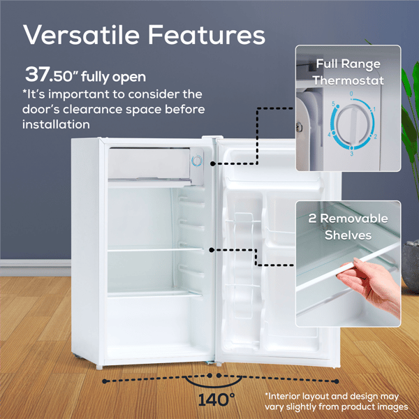Igloo 3.2 cu. ft. Compact Single Door Refrigerator Freezer