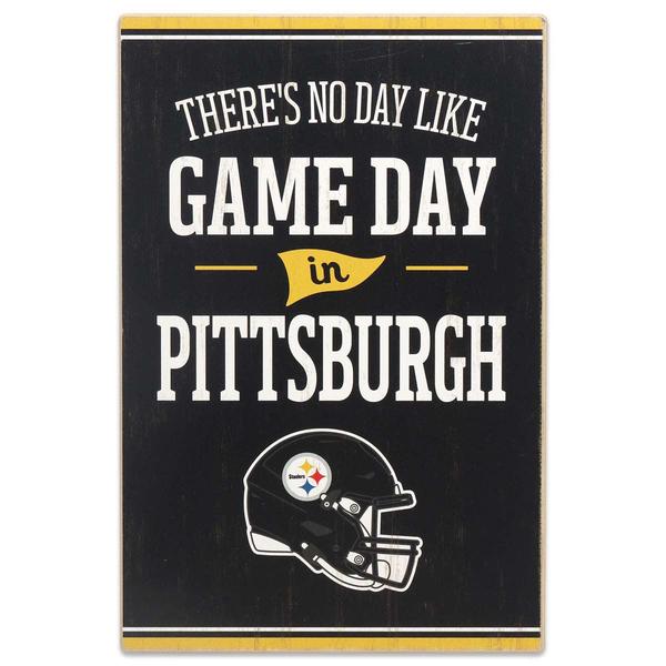 Open Road Steelers Gameday Vertical Wood
