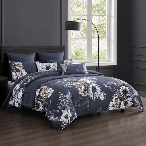 Bebejan Forget Me Not 5pc. Reversible Comforter Set