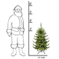 Santa''s Workshop 4ft. Pre-Lit LED Lights Green PVC Tree - image 2