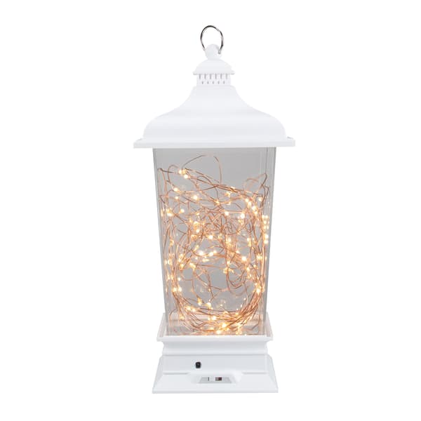 Northlight Tapered Lantern with Rice Lights Decoration
