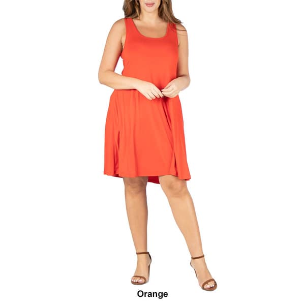 Plus Size 24/7 Comfort Apparel Sleeveless Shift Dress