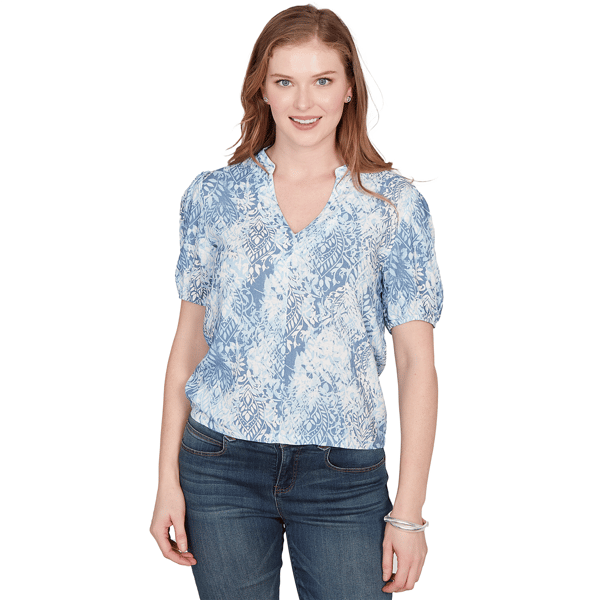 Petites Skyes the Limit Sunny Blue Skies Printed Short Sleeve N - image 