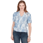 Petites Skyes the Limit Sunny Blue Skies Printed Short Sleeve N - image 1