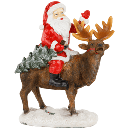 Northlight Santa Claus on a Reindeer Christmas Figurine