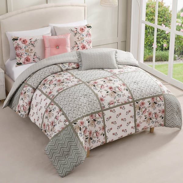 Bebejan Sage Serenity 5pc. Reversible Comforter Set