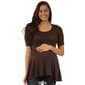 Plus Size 24/7 Comfort Apparel 3/4 Sleeve Tunic Maternity Top - image 4