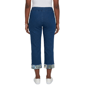 Petite Alfred Dunner Indigo Girls Floral Hem Pull On Jeans - image 2