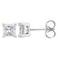 Parikhs 10kt. White Gold Princess Cut Stud Earrings - image 2