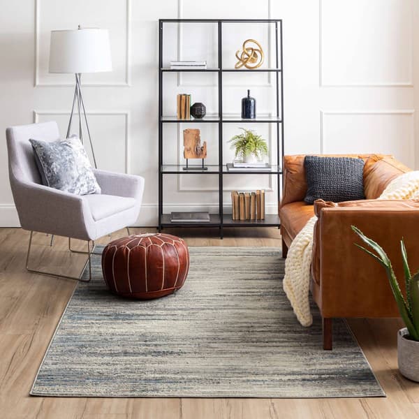Mohawk Home Furie Stripe Light Grey Large Area Rug