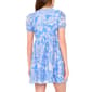 Petite MSK Puff Sleeve Floral Leaf Tie Neck A-Line Dress - image 4