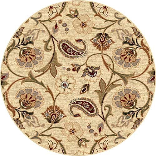 Tayse Impressions Fairfield Beige Round Area Rug - 5'3 - image 