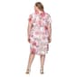 Plus Size SLNY Short Sleeve Floral Tiered Chiffon A-Line Dress - image 2