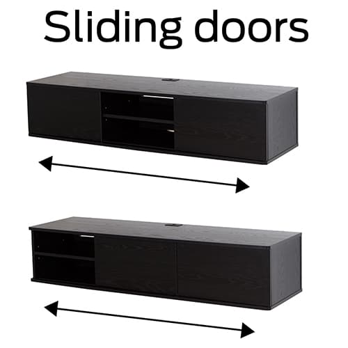 South Shore  56in. Wall Mount Console - Black