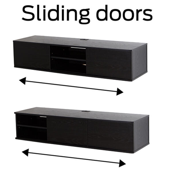 South Shore  56in. Wall Mount Console - Black - image 