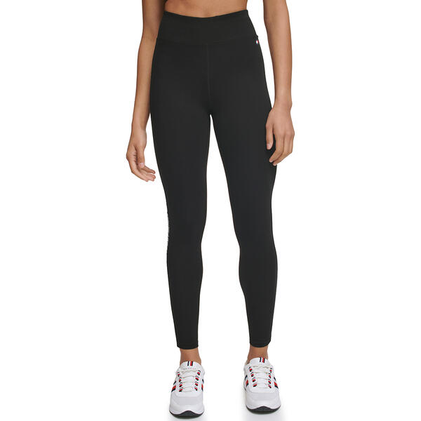 Womens Tommy Hilfiger Sport High-Rise Logo Tape Pocket Leggings - image 