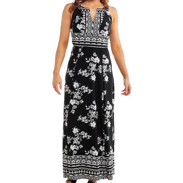 Womens Rabbit Rabbit Rabbit Sleeveless Damask Maxi Dress