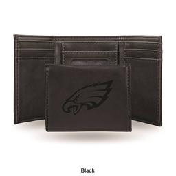 Mens NFL Philadelphia Eagles Faux Leather Trifold Wallet