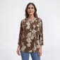 Petite Hasting & Smith Chest Pockets Floral Henley Blouse - image 1