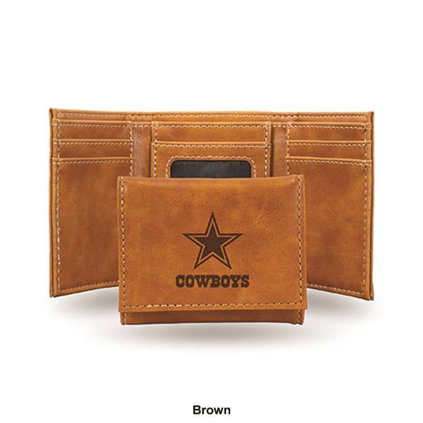 Mens NFL Dallas Cowboys Faux Leather Trifold Wallet