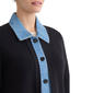 Petite Jones New York Long Sleeve Mixed Media Cardigan - image 4