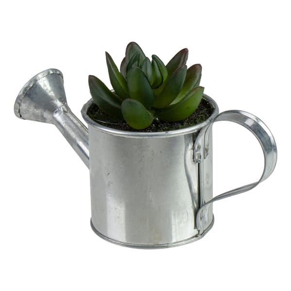 Northlight Seasonal 6" Mini Artificial Succulent in Watering Can