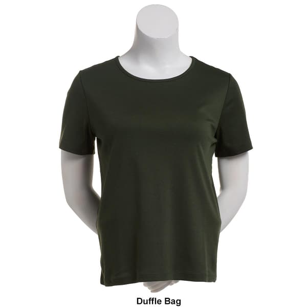 Womens Hasting & Smith Short Sleeve Solid Crew Neck Tee