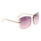 Womens USPA Metal Vented Oval Sunglasses with Chain Temple - image 1