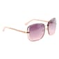 Womens USPA Metal Vented Oval Sunglasses with Chain Temple - image 1