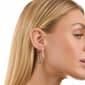 Athra 36mm Silver Plated Oval Hoop Earrings - image 3