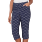 Petite Alfred Dunner Port Side Pull On Dot Capris - image 5