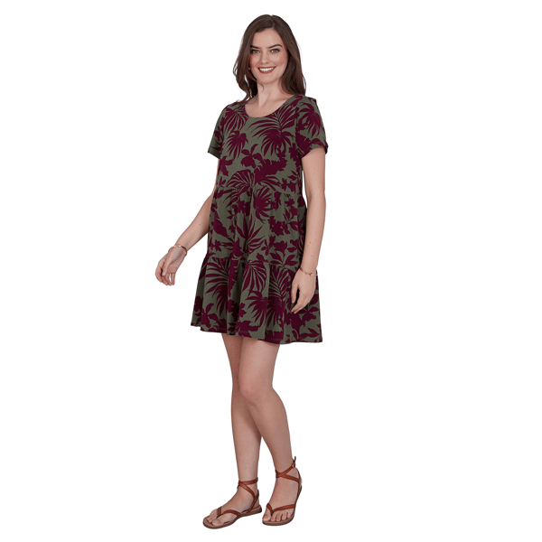 Petite Ruby Rd. Sedona Escape Tropical Tiered Shift Dress