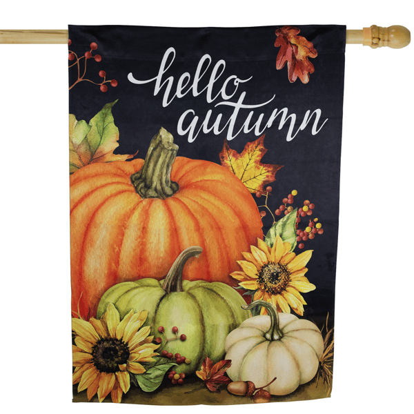 Northlight "Hello Autumn" Fall Harvest House Flag