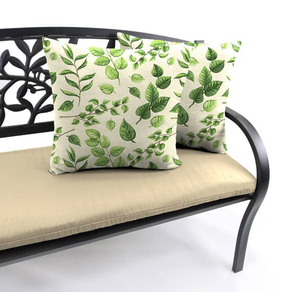 Jordan Manufacturing 2pk. Natik Aloe Leaves Outdoor Throw Pillows