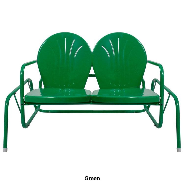 Northlight Seasonal Retro Metal Tulip Double Glider Patio Chair