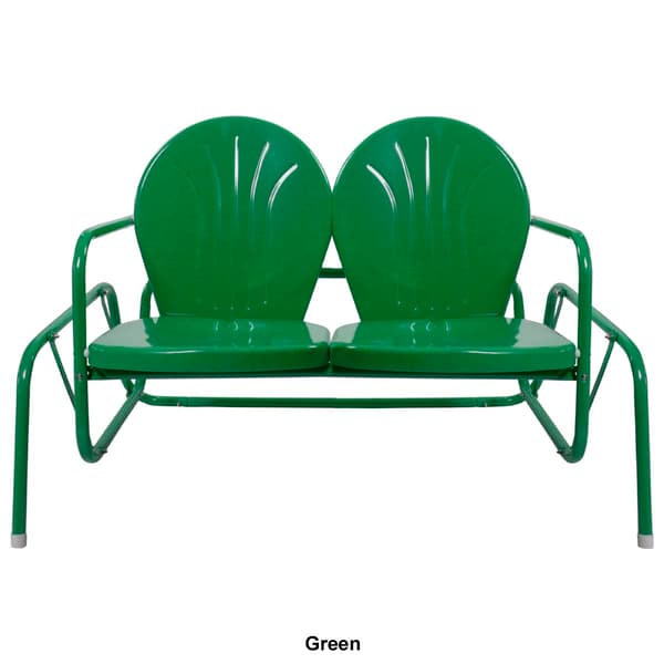 Northlight Seasonal Retro Metal Tulip Double Glider Patio Chair