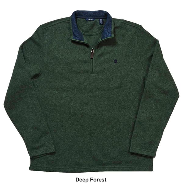 Mens IZOD&#174; Solid Sweater Knit 1/4 Zip Fleece Shirt