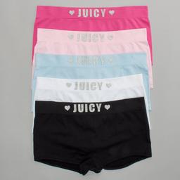 Womens Juicy Couture 5pk Seamless Boyshort Panties JC2470-5PKC