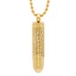 Mens Gold Plated Our Father Prayer Bullet Pendant - image 1