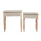 9th & Pike® Brown Wood Farmhouse Accent Table - Set of 2 - image 3