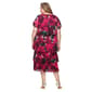 Plus Size SLNY Short Sleeve Tiered Floral Midi Dress - image 2