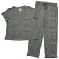 Womens White Orchid Short Sleeve Tee & Slim Pants Pajama Set - image 1