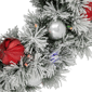 Northlight Dual Color LED Snowy Bristle Pine Christmas Wreath - image 5