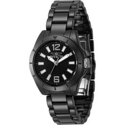 Womens Invicta Ceramic Black Quartz 3 Hand Watch - 47336