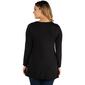 Plus Size 24/7 Comfort Apparel Solid Hi Low Tunic Top - image 2