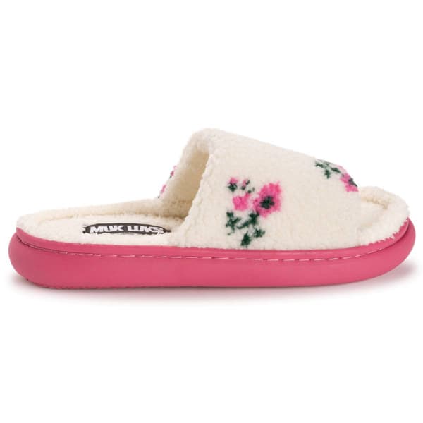 Womens MUK LUKS® Marsai Pink Floral Slide Slippers