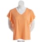 Plus Size French Laundry Flutter Sleeve Princess Seam Ruffle Tee - image 3