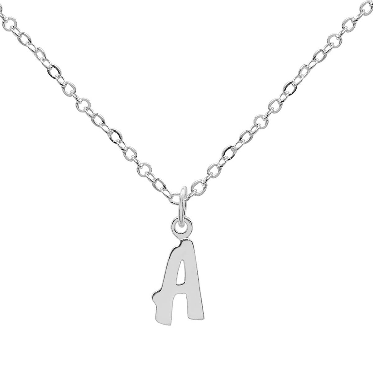 Marsala 18in. Sterling Silver Letter A Initial Pendant Necklace